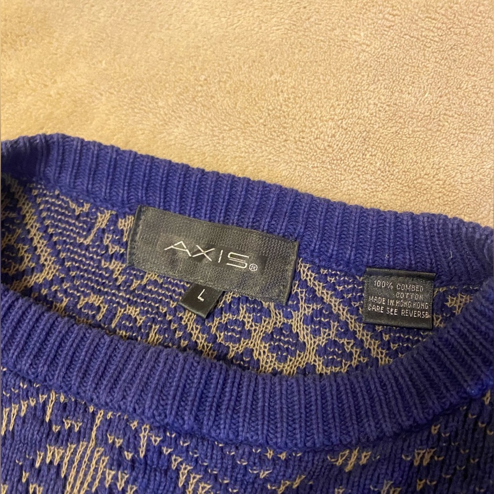 Axis blue patterned sweater - Picture 2 of 4